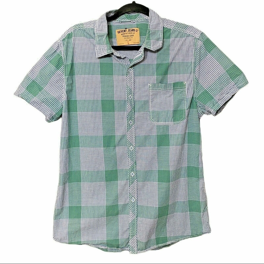 Seven7 Men’s shirt sleeve collared shirt